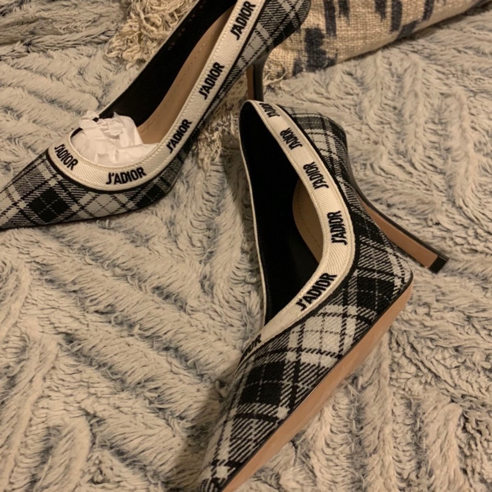 Dior plaid heels